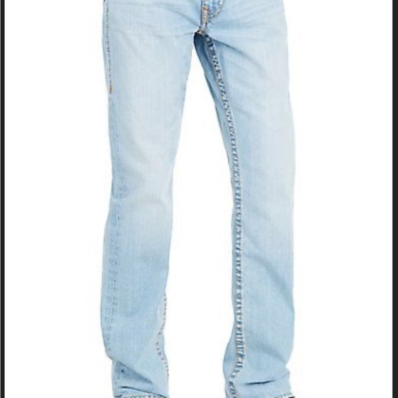 Men's Authentic True Religion straight fit old multi run stitch jeans $249 - Picture 4 of 16